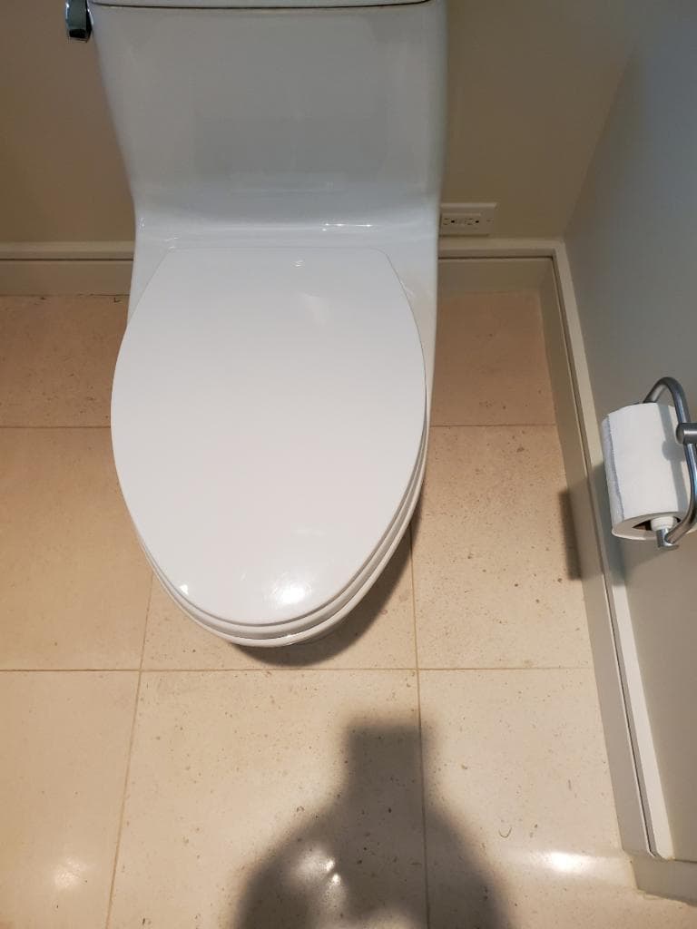 Stone floor stain removal — after