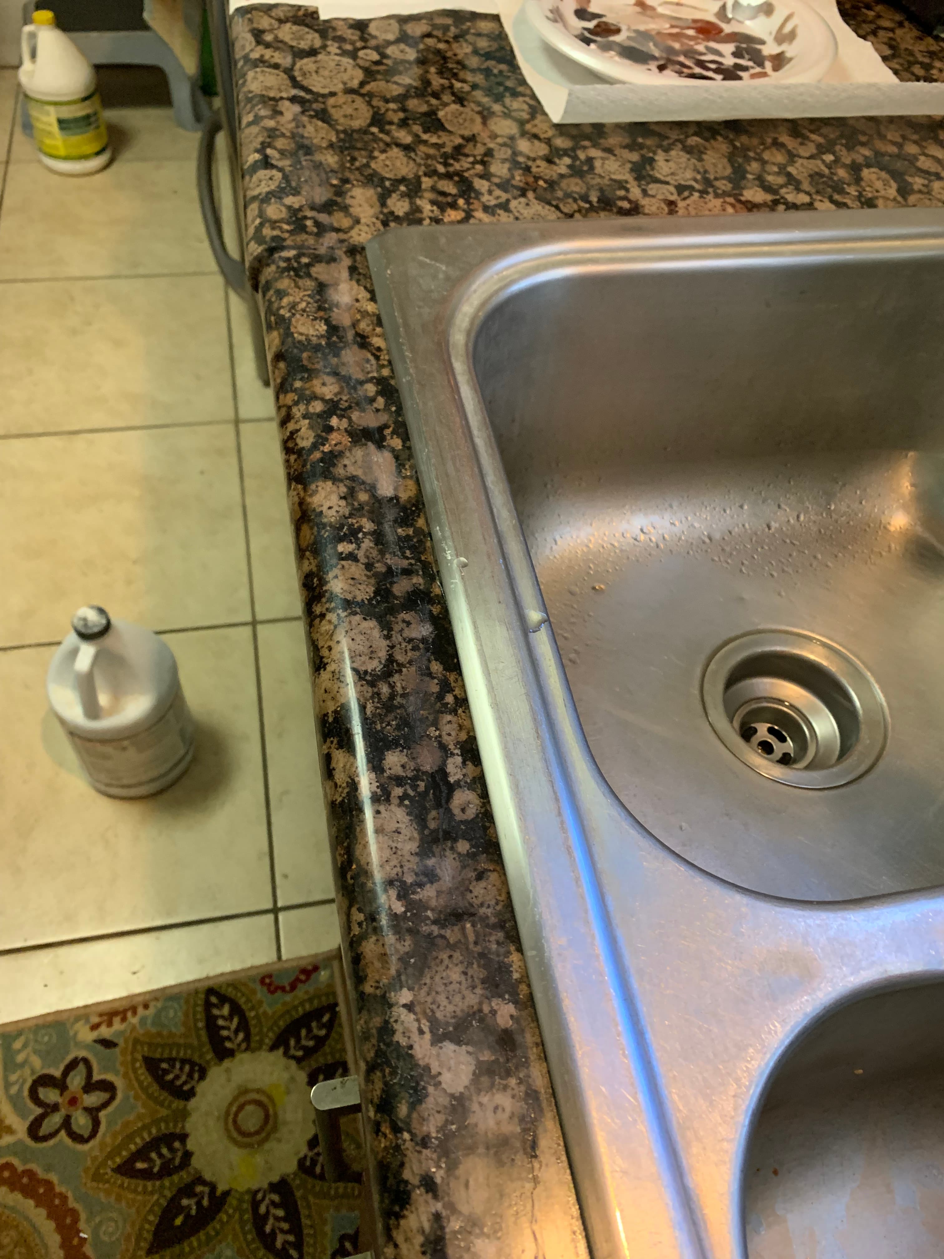 Granite countertop repair — after